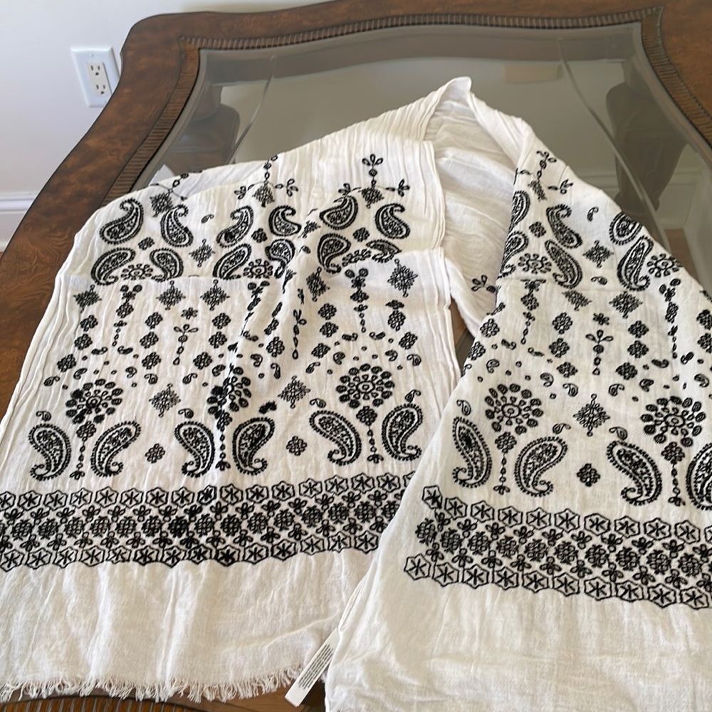 Talbots Embroidered Scarf